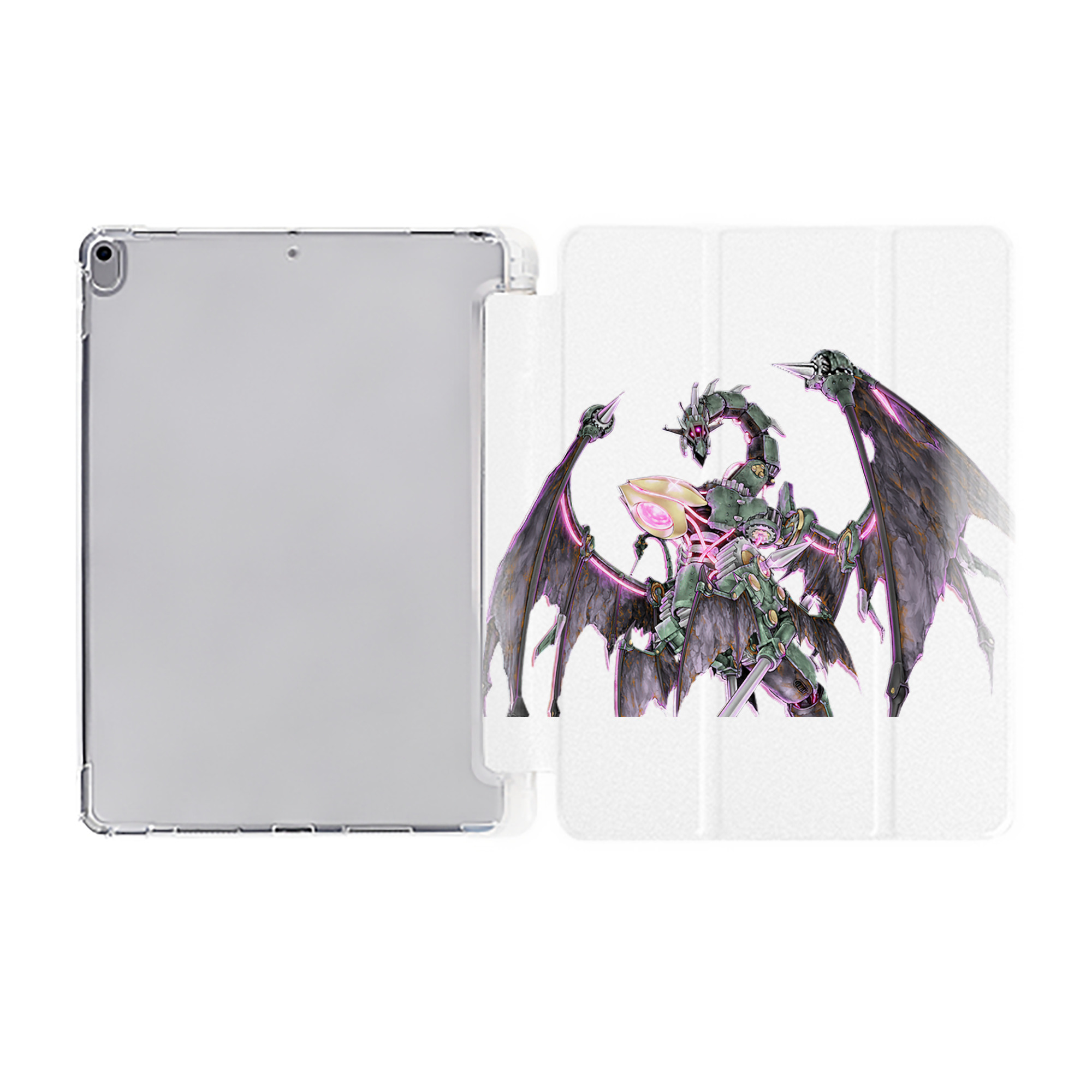 （画像用） 遊☆戯☆王 Yu-Gi-Oh! IPad ケース ペン収納付き 三つ折りスタンド PUレザー×シリコン 対応機種9.5/10.5/10.9インチ